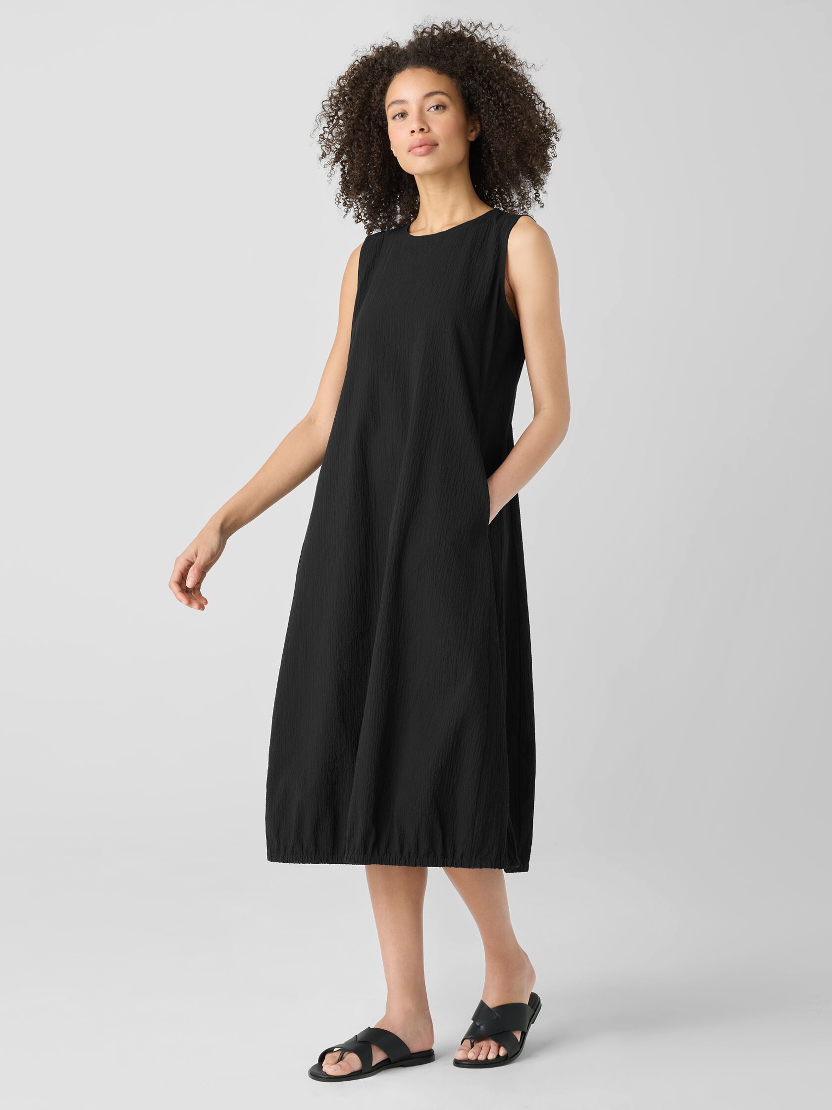 Organic Cotton Pucker Lantern Dress
