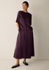 Textured Satin Half-Circle Skirt