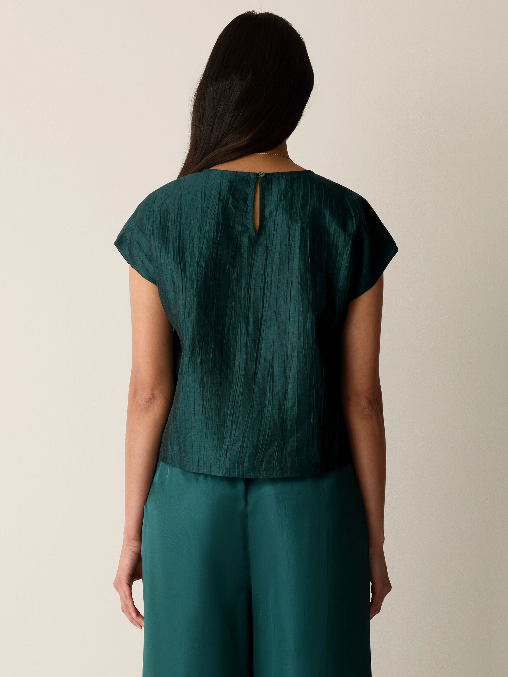 Linen Sheen Square Top