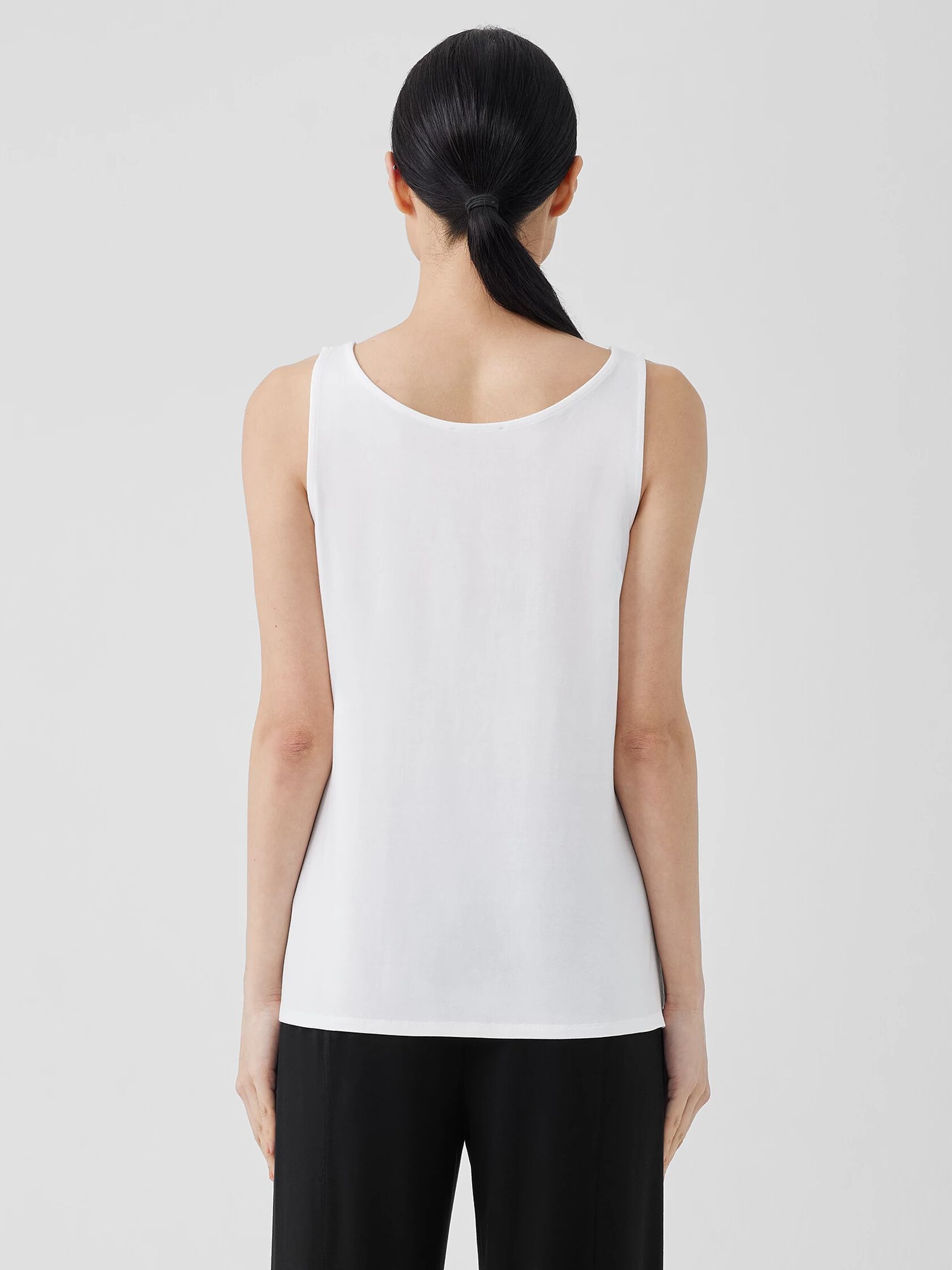 Stretch Jersey Knit Scoop Neck Tank