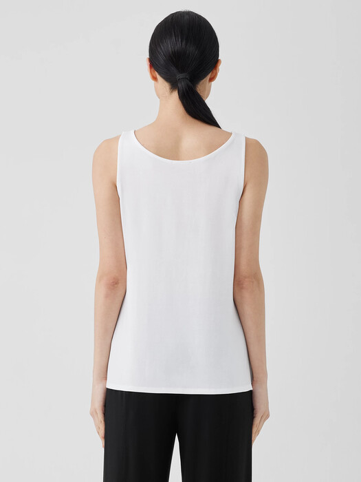Stretch Jersey Knit Scoop Neck Tank