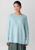 Cashmere Silk Boucle Bliss Crew Neck Long Top