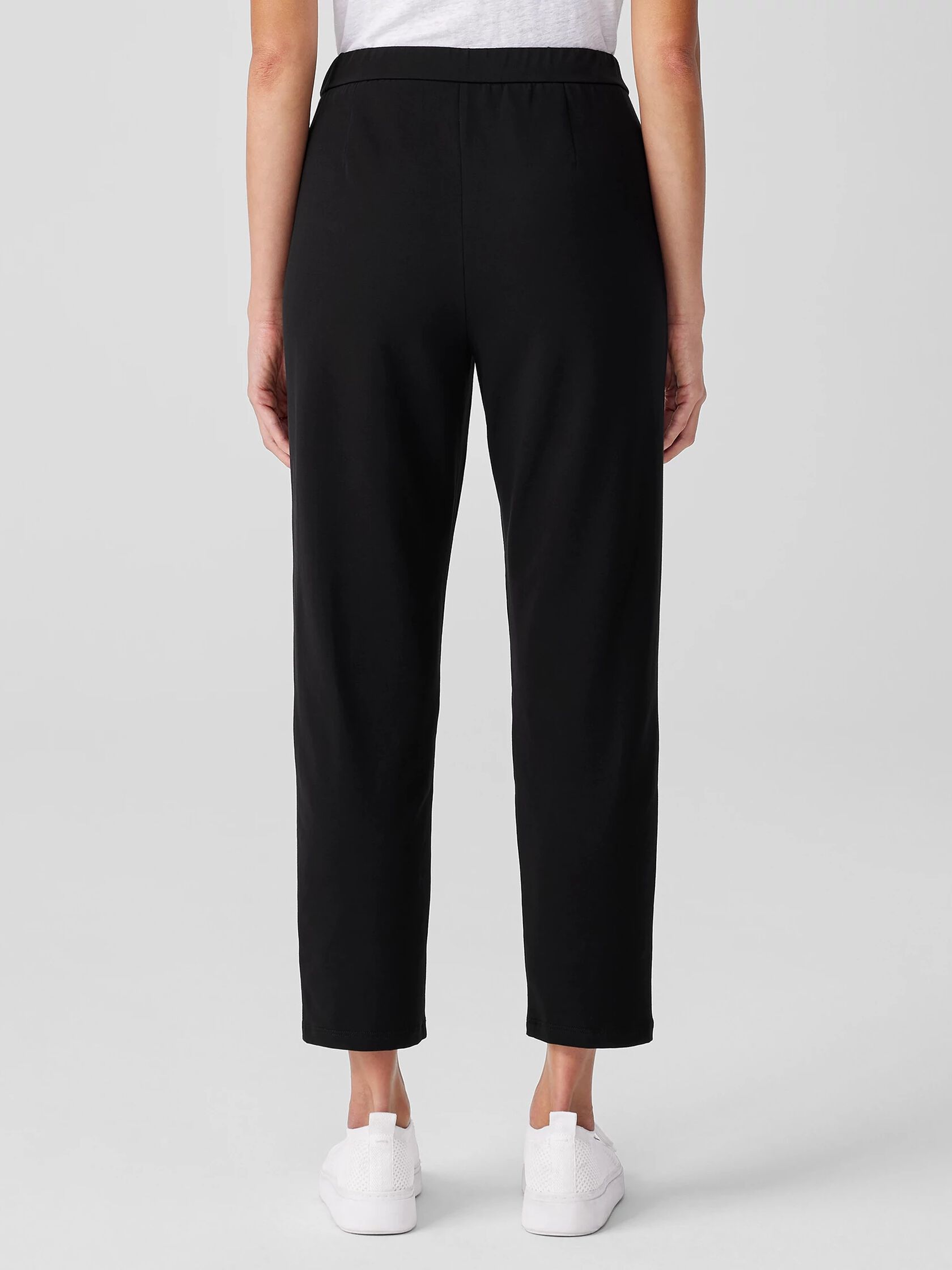 HERMES cotton Stretch Zip Tapered Pants Bottoms black 34