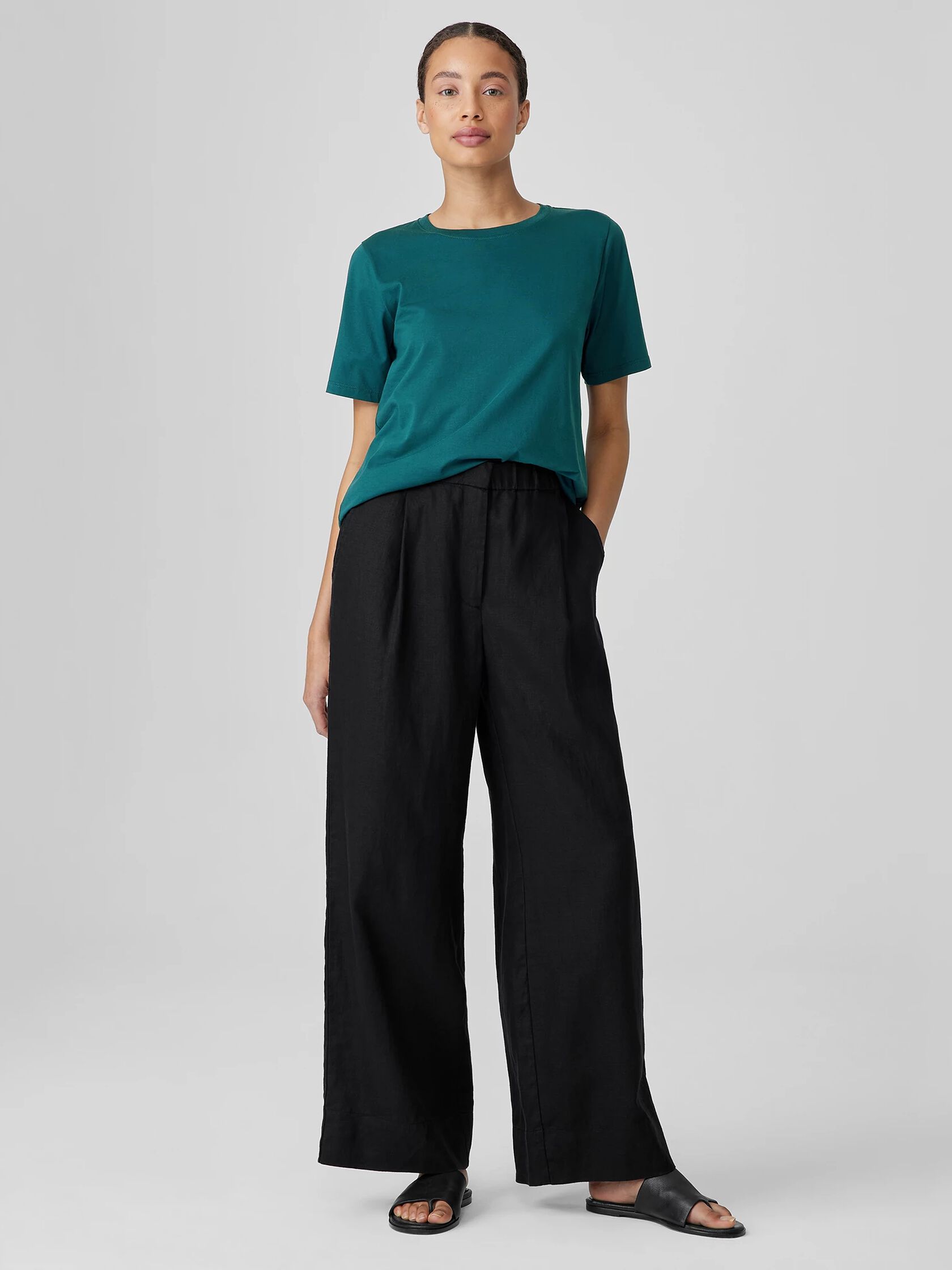 Organic Pima Cotton Jersey&nbsp;Round Neck Tee