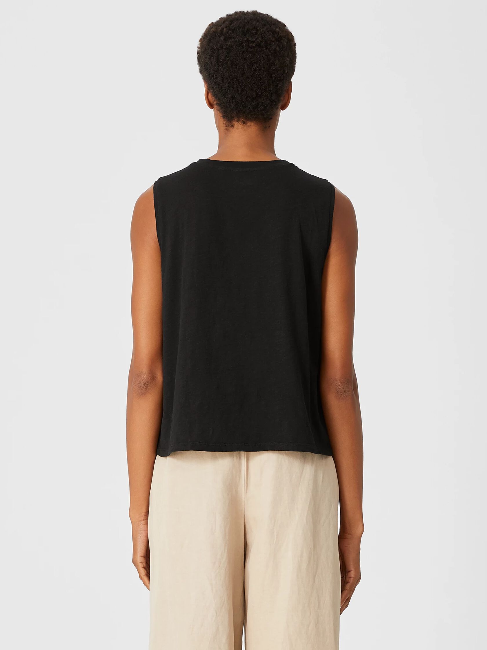 Organic Cotton Slub Crew Neck Tank