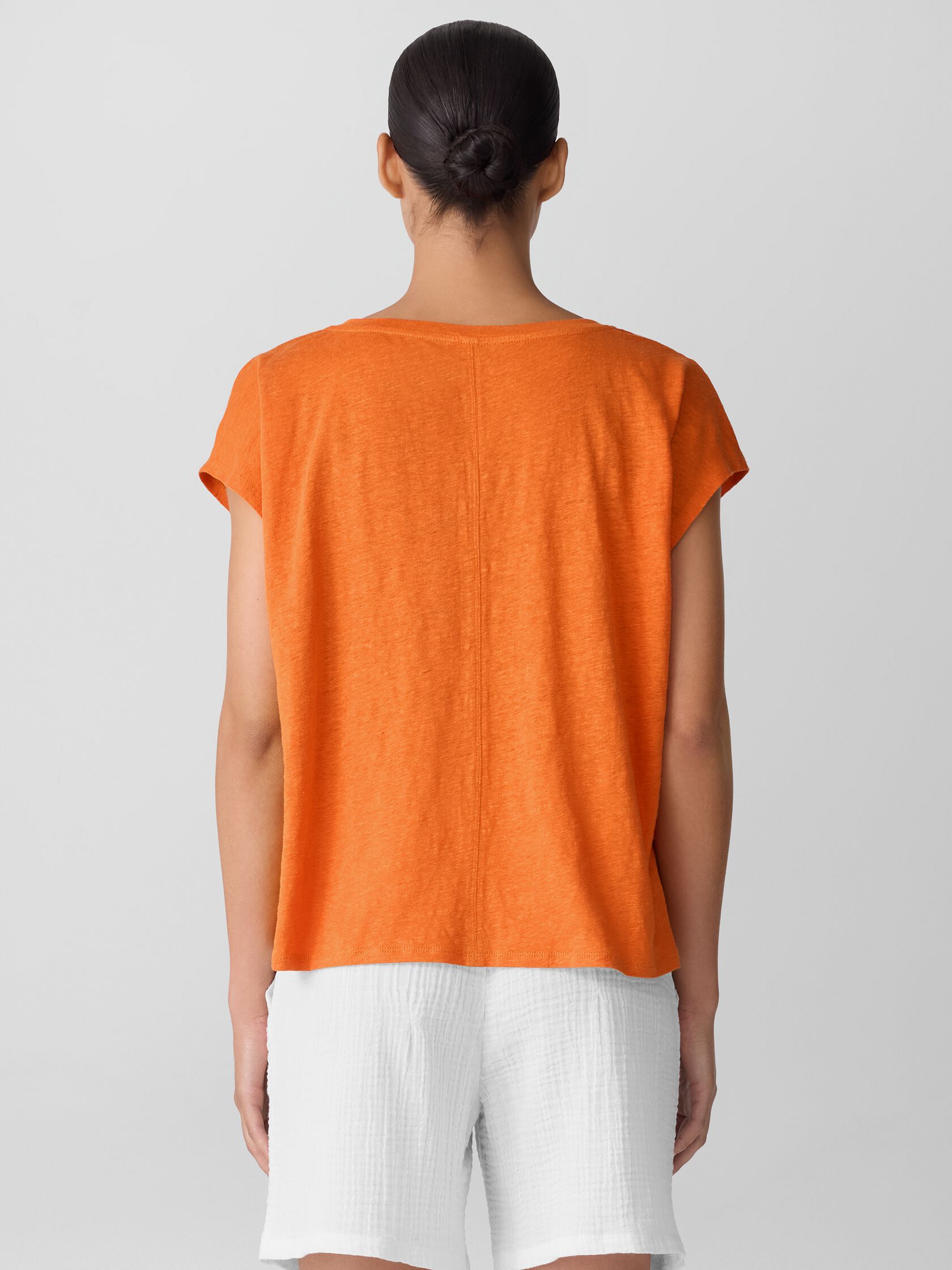 Organic Linen Jersey V-Neck Tee