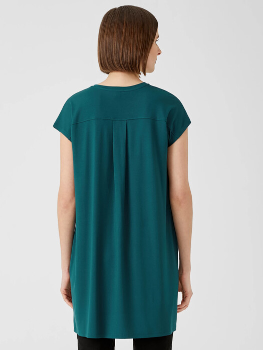 Viscose Jersey Cap-Sleeve Dress | EILEEN FISHER Viscose Jersey Cap-Sleeve Dress | EILEEN FISHER