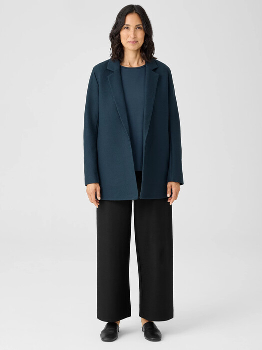 Boiled Wool Jersey Long Blazer