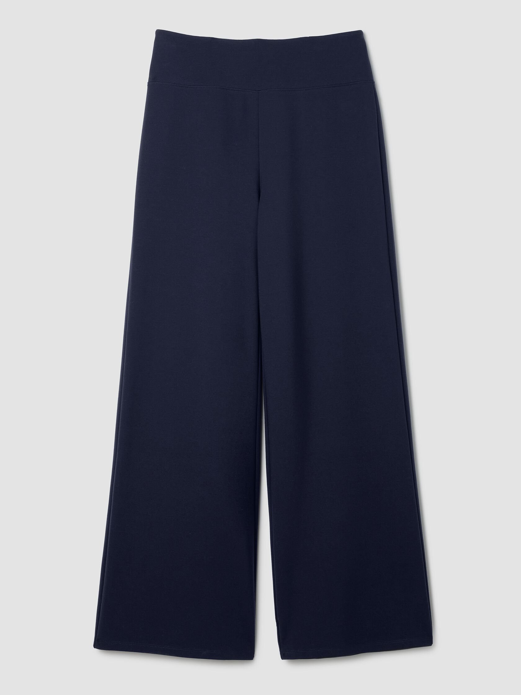 Washable Flex Ponte High Waisted Wide-Leg Pant