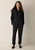 Waffle Cotton Blend Doubleknit Hooded Top
