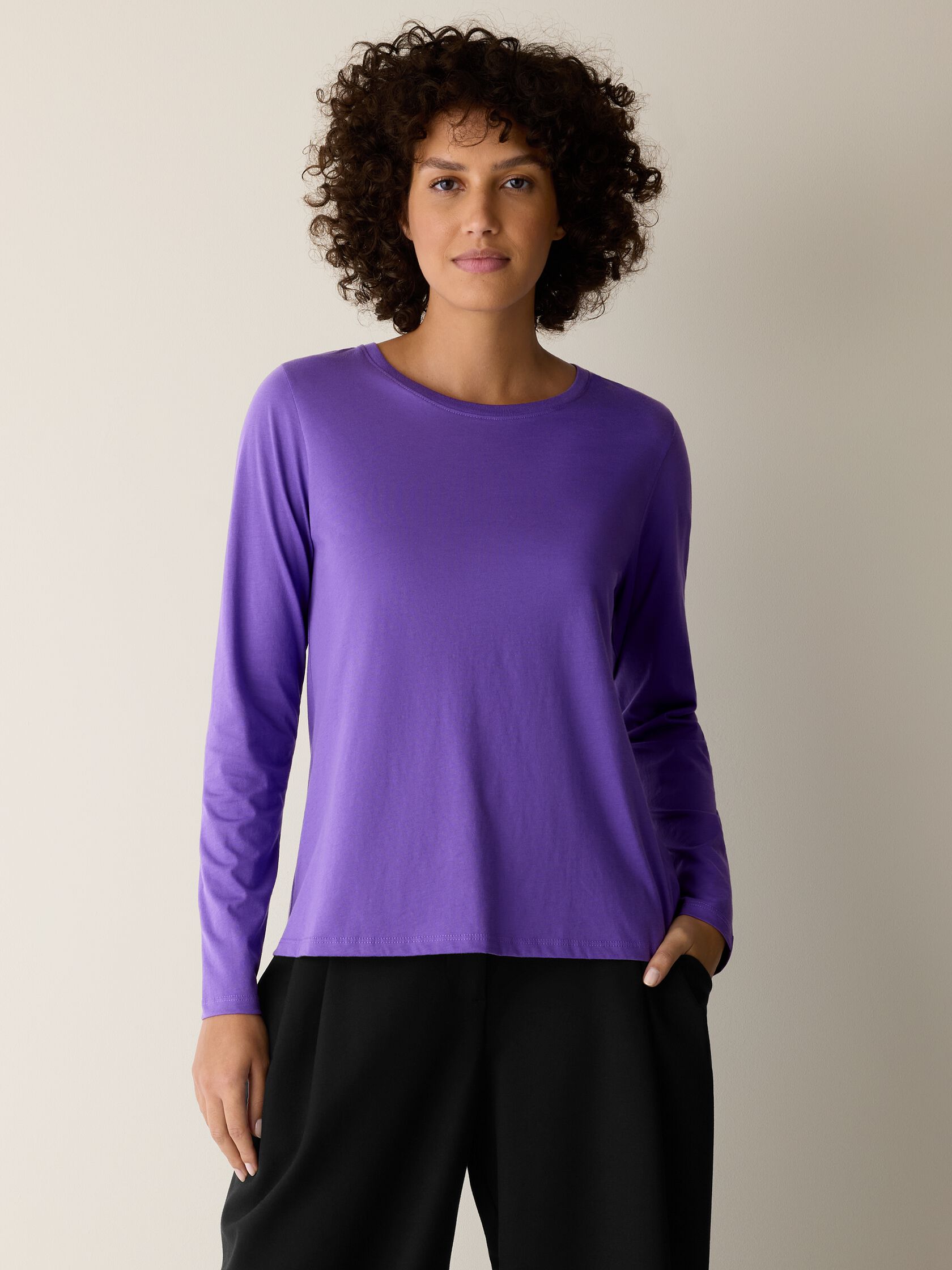 Organic Pima Cotton Jersey Long-Sleeve Tee