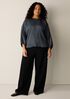 Dimensional Silk Jacquard Round Neck Top