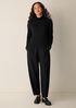 Stretch Silk Jersey Turtleneck Top