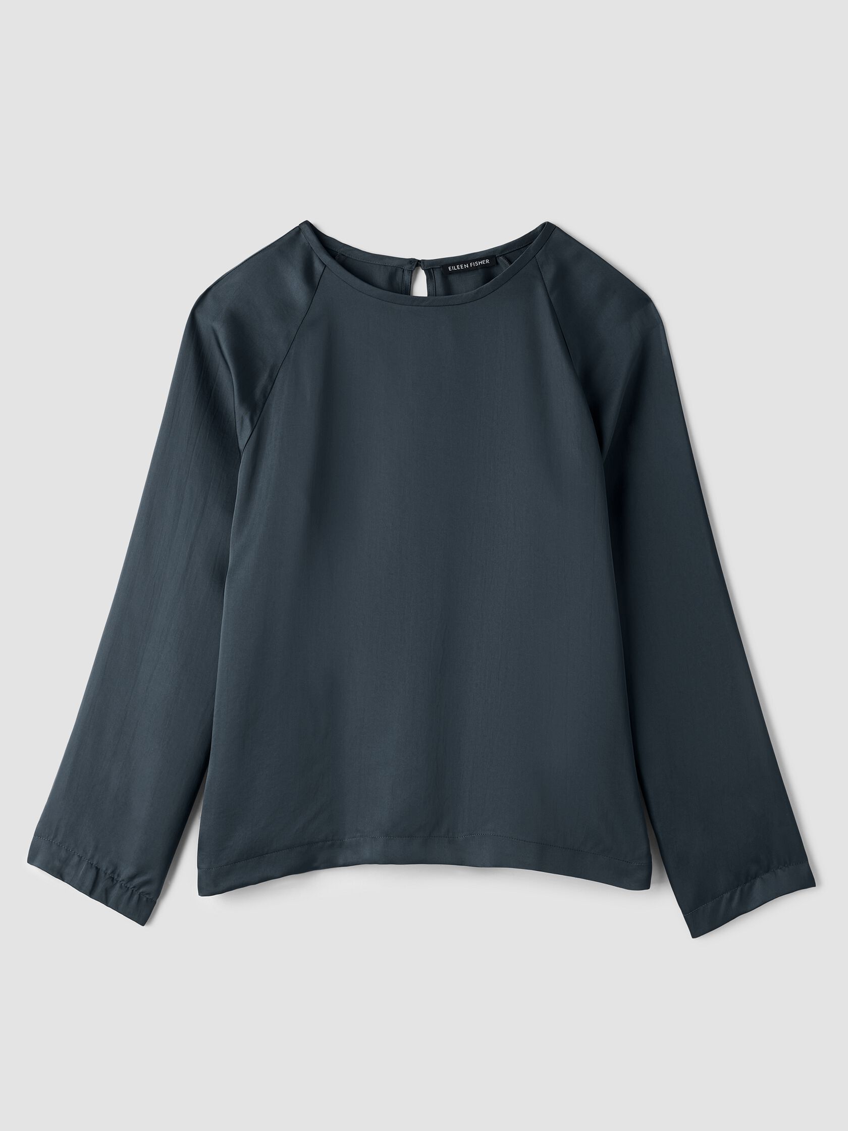 Smooth Satin Shimmer Round Neck Top
