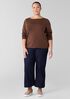 Fine Stretch Jersey Knit Bateau Neck Top
