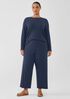 Variegated Rib Knit Wide-Leg Pant