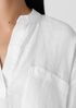 Organic Handkerchief Linen Split Neck Shirt