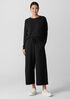 Pima Cotton Stretch Jersey Wide-Leg Pant
