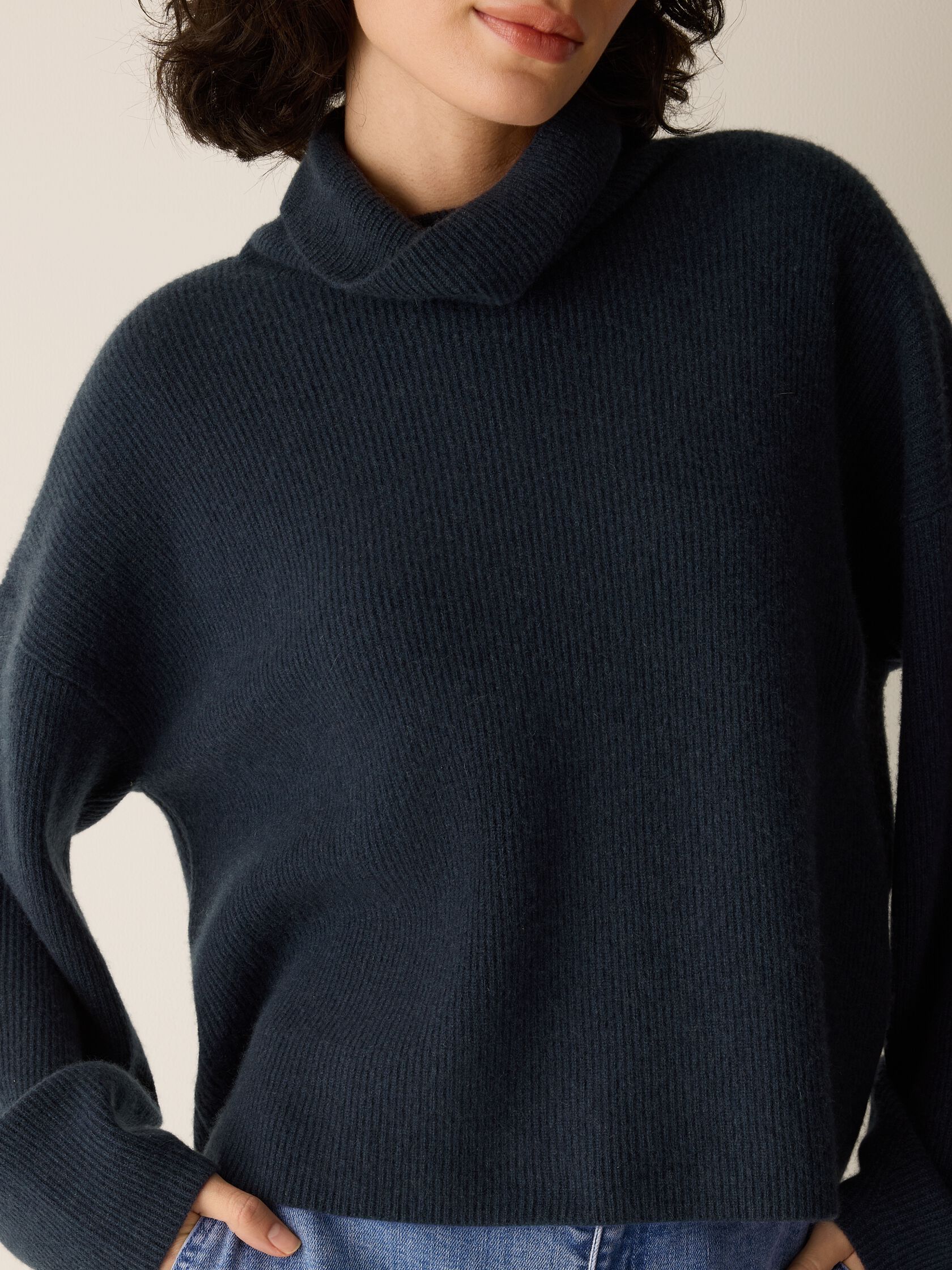Italian Cashmere Turtleneck Top