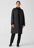 Eggshell Recycled Nylon Round Neck Coat