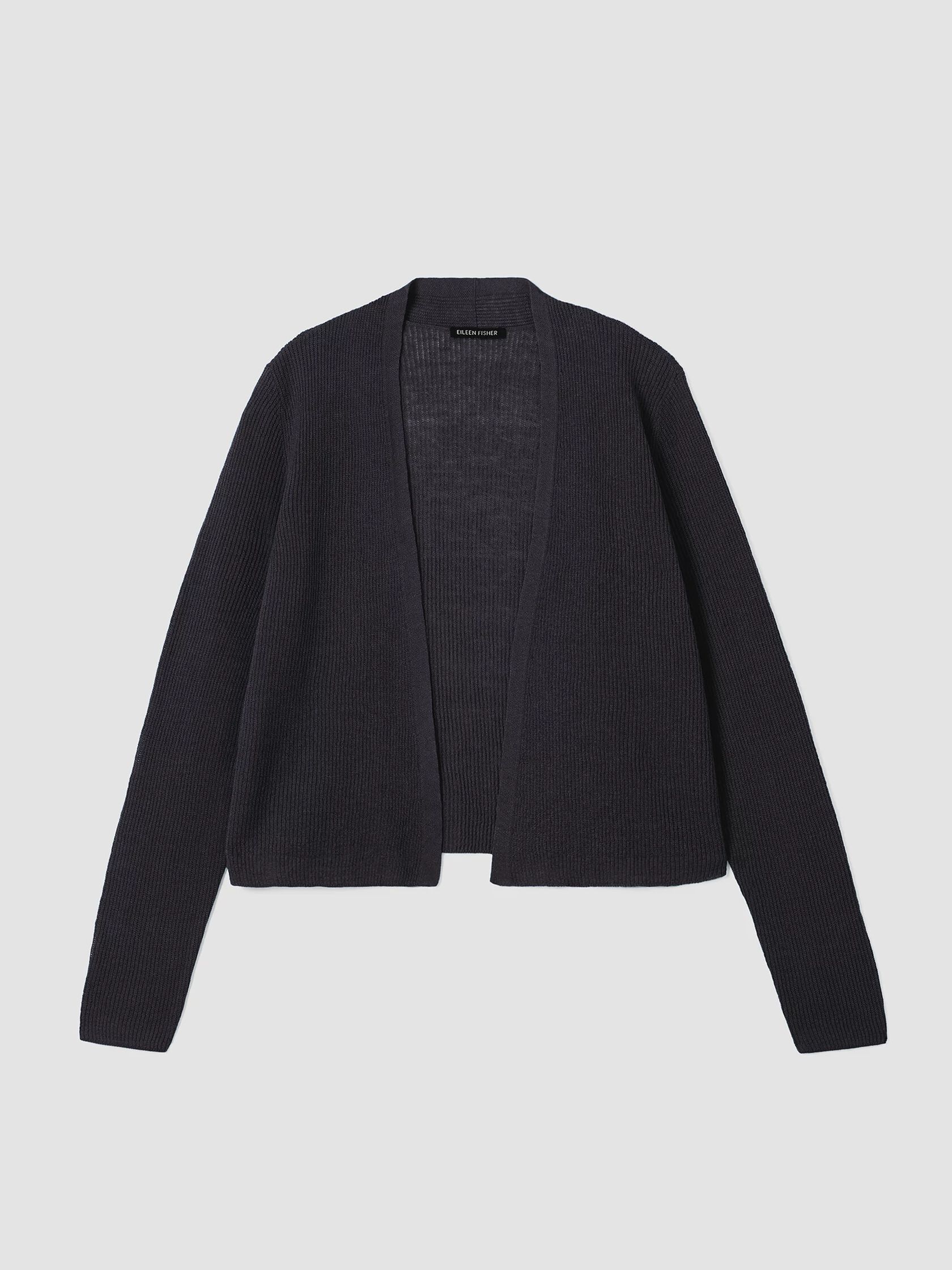 Organic Linen Cotton Tuck Cropped Cardigan