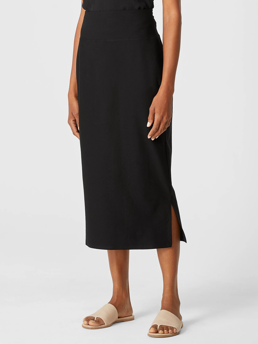 Washable Stretch Crepe Pencil Skirt