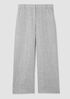 Striped Linen Nylon Sheen Full-Length Trouser Pant