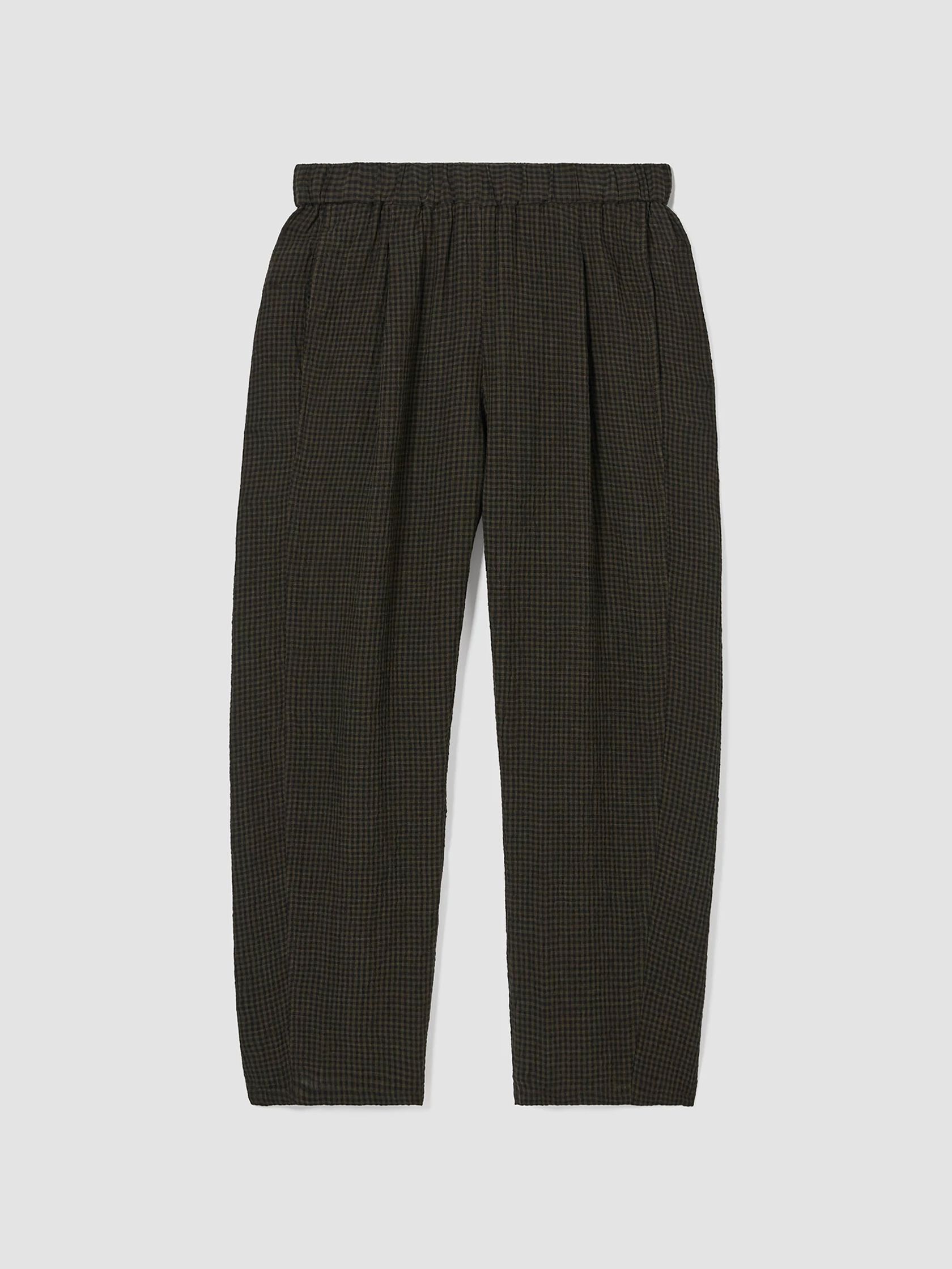 Puckered Organic Linen Lantern Pant