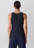 Organic Cotton Stretch Rib Scoop Neck Tank