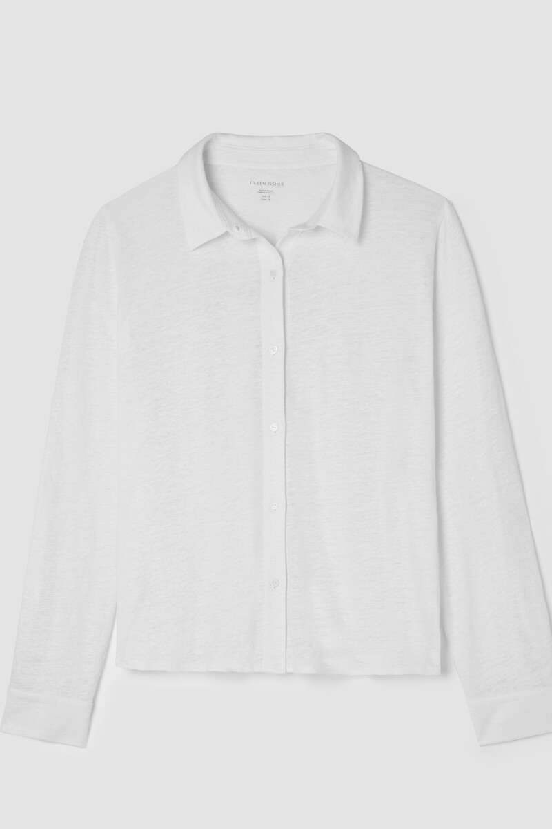 Organic Linen Jersey Classic Collar Shirt Organic Linen Jersey Classic Collar Shirt