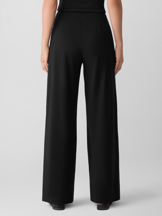 Stretch Jersey Knit Wide-Leg Pant