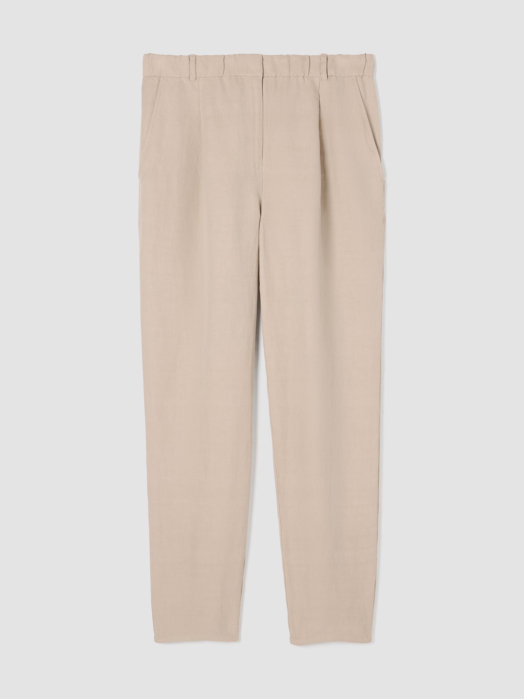 Linen Silk Twill Tapered Pant