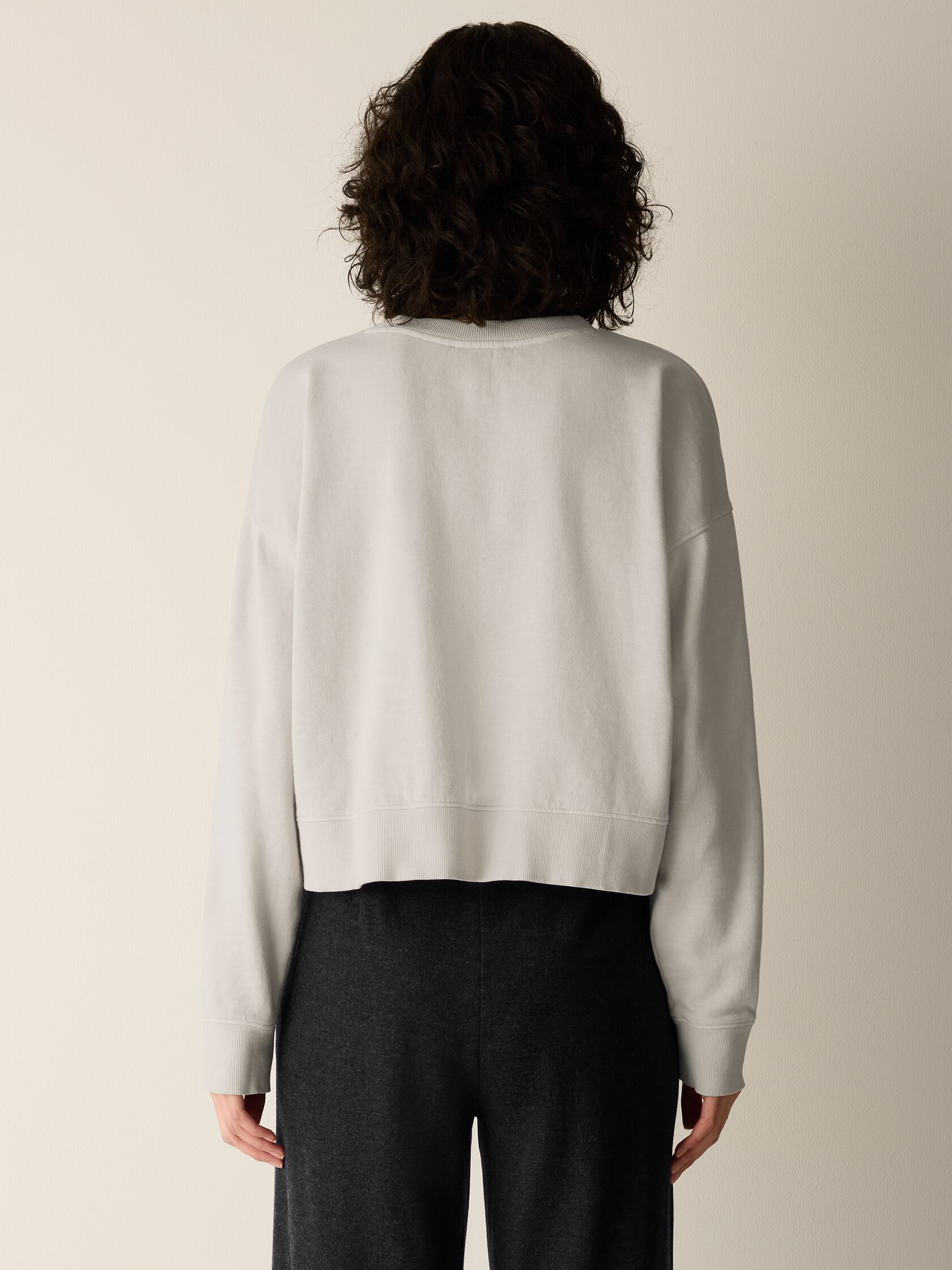 Garment-Dyed Organic Cotton Terry Cropped Box-Top