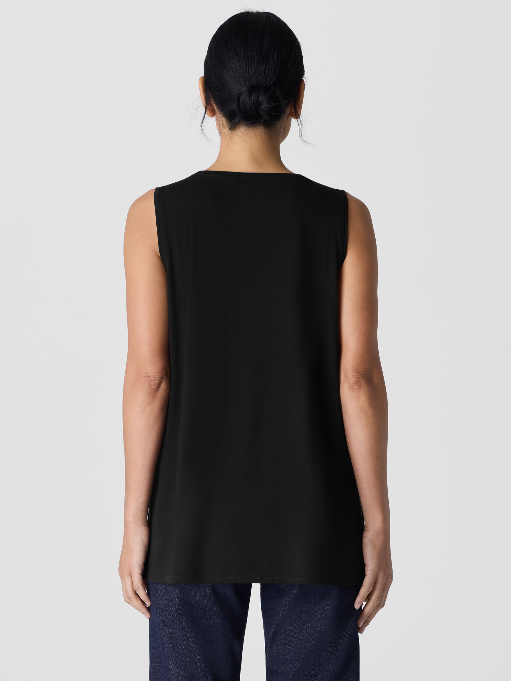 Stretch Jersey Knit Long Tank