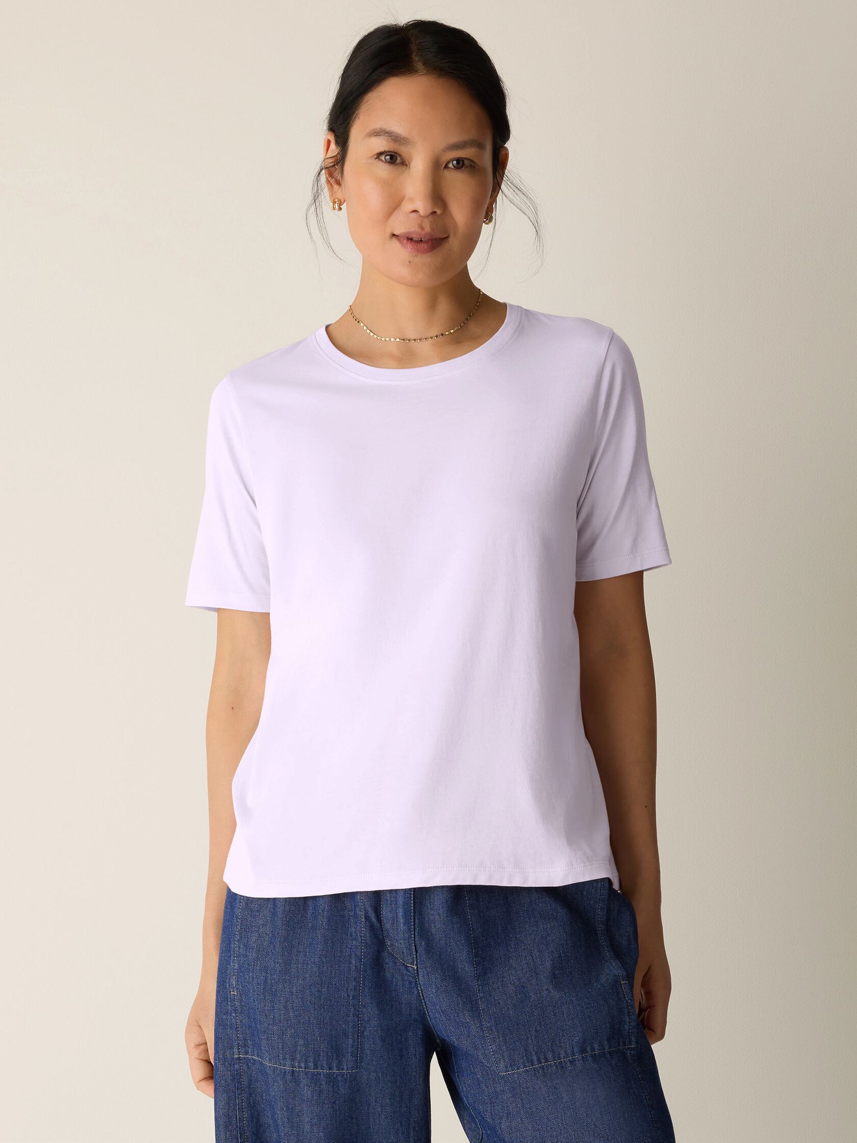 Organic Pima Cotton Jersey Round Neck Tee