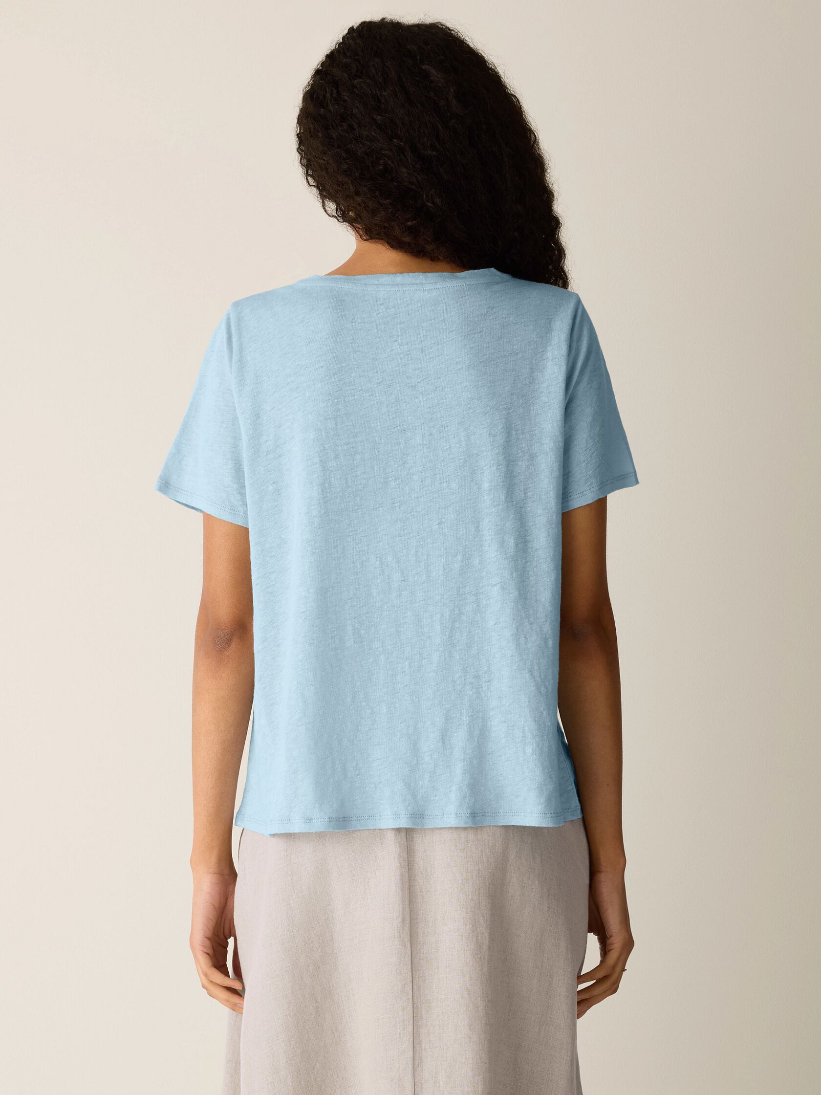 Organic Linen Jersey Crew Neck Tee
