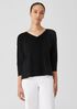 Organic Cotton Slub V-Neck Top