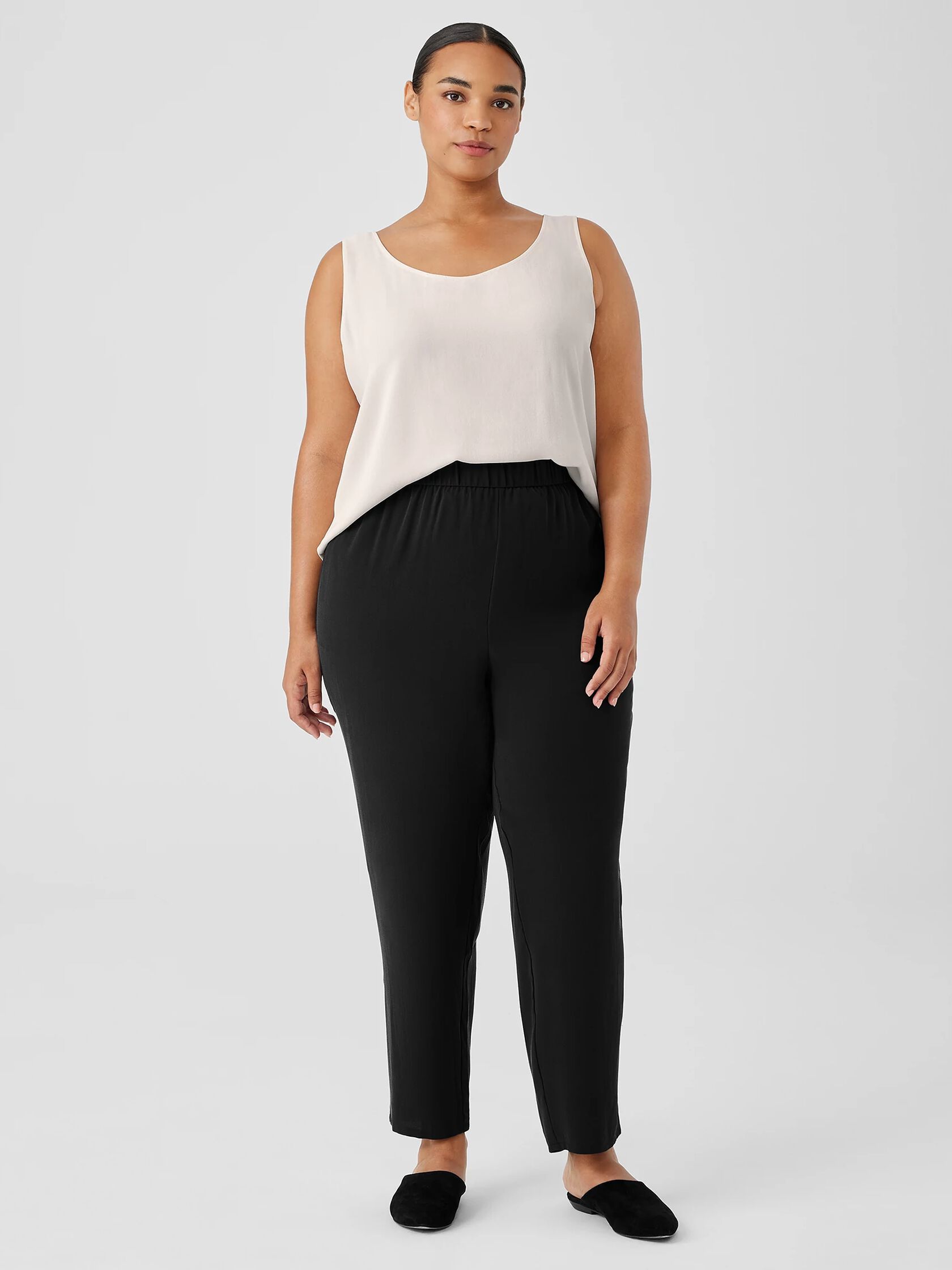 Silk Georgette Crepe Tapered Pant