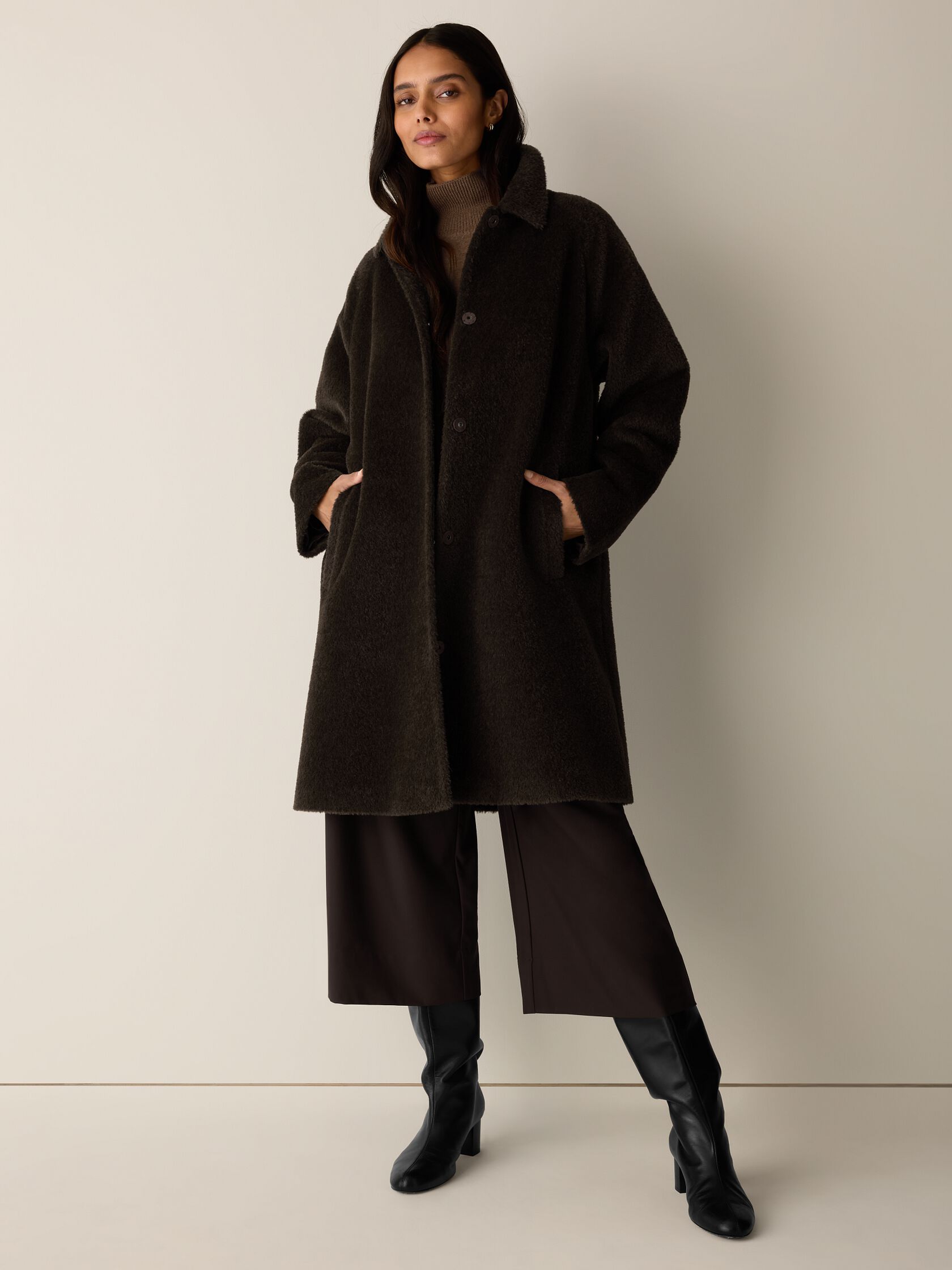 Fine Wool Alpaca Classic Collar Coat