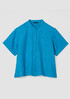 Washed Organic Linen Délavé Band Collar Shirt