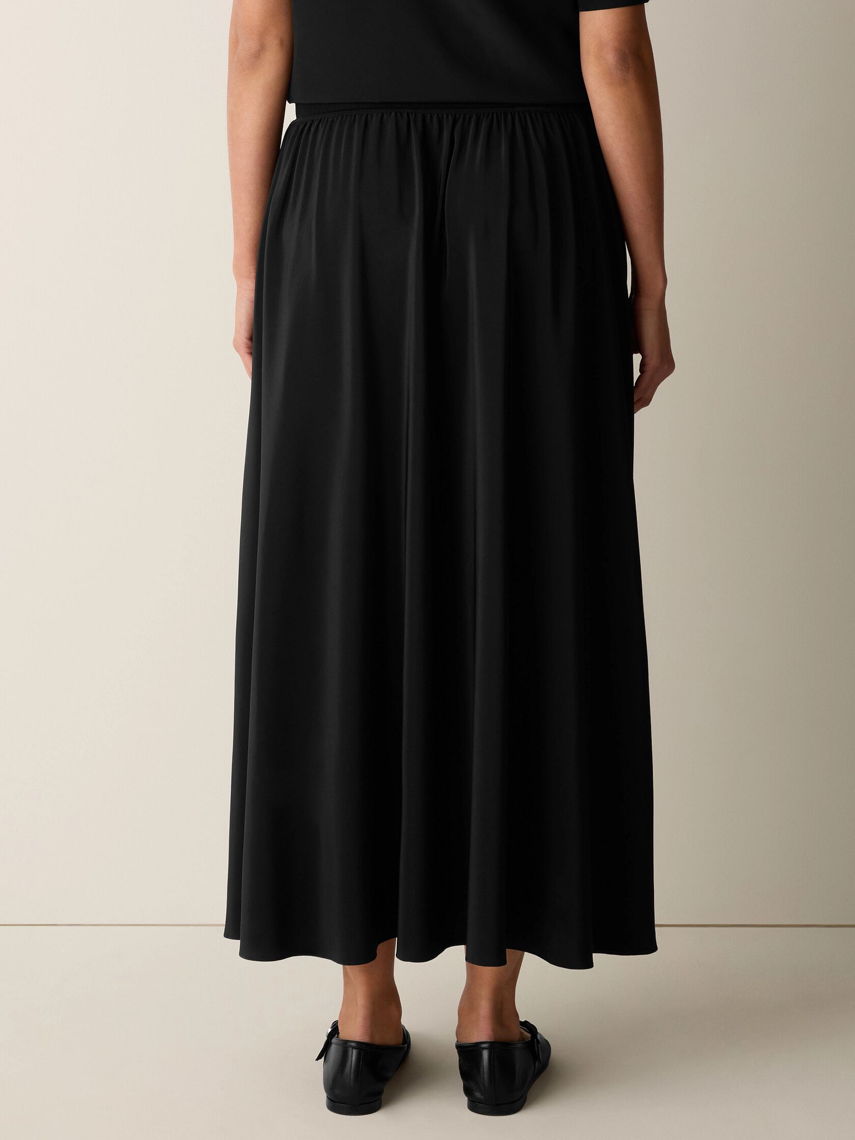 Silk Crepe de Chine Half-Circle Skirt