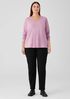 Organic Cotton Slub V-Neck Top