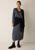 Dimensional Silk Jacquard Oval Dress