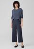 Cotton Blend Ponte Wide-Leg Pant