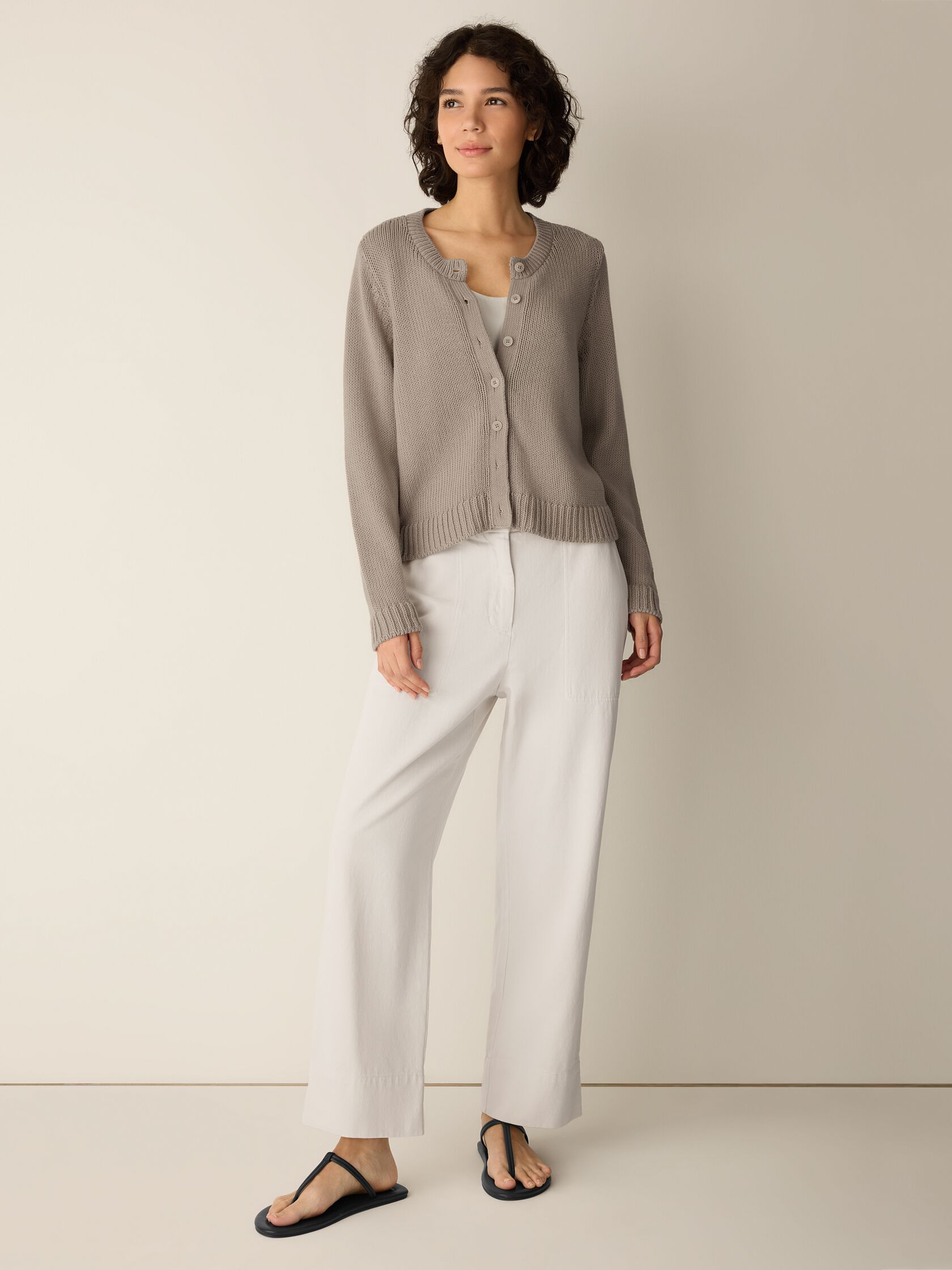 Garment-Dyed Utility Cotton Straight Pant
