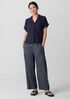 Organic Cotton Lofty Gauze Notch Collar Top