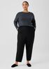 Boiled Wool Jersey Pleated Lantern Pant