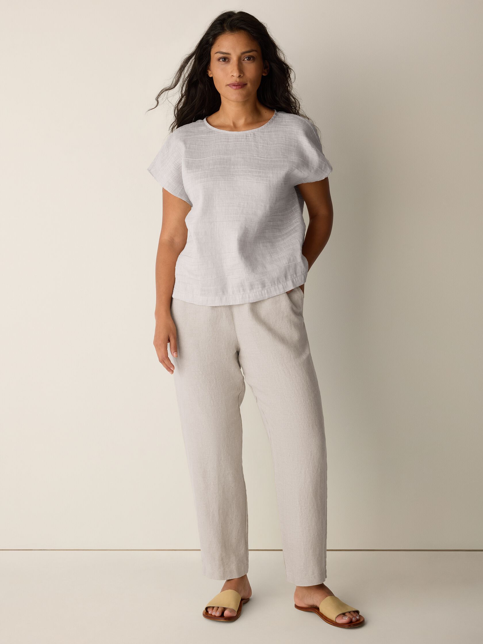 Organic Linen Tapered Pant