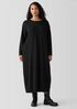 Stretch Jersey Knit Round Neck Dress