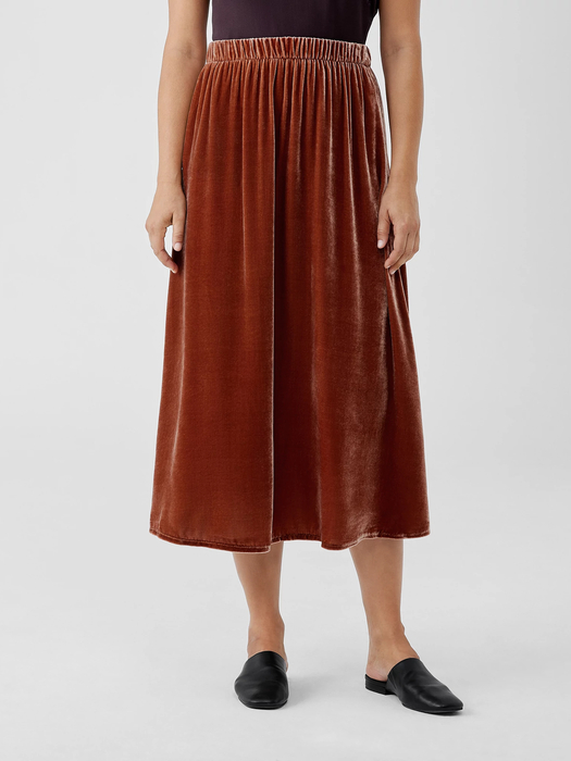 Velvet A-Line Skirt